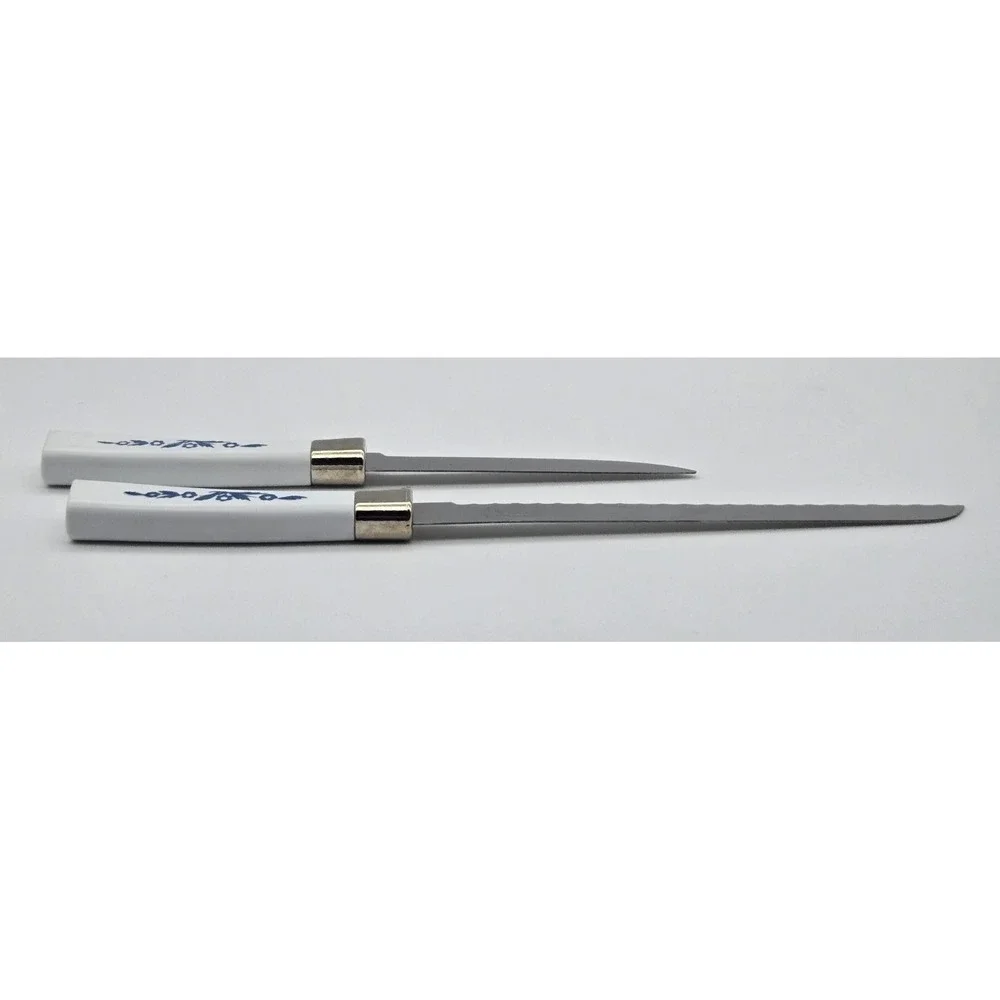 Sheffield English Blades Utility Knife Set 2 Stainless Serrated Cornflower Blue‎